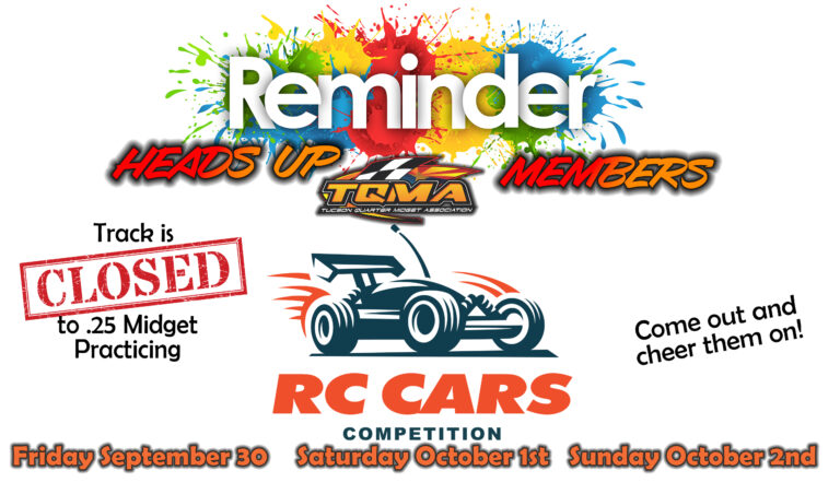 TQMA: Track is closed this weekend for RC Club Racing!