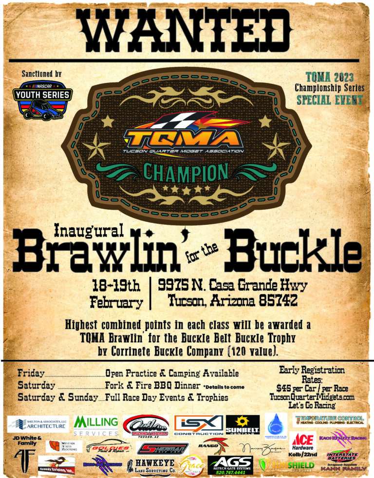 TQMA’s Inaugural Brawlin’ for the Buckle: Early Registration opens 1/25/23