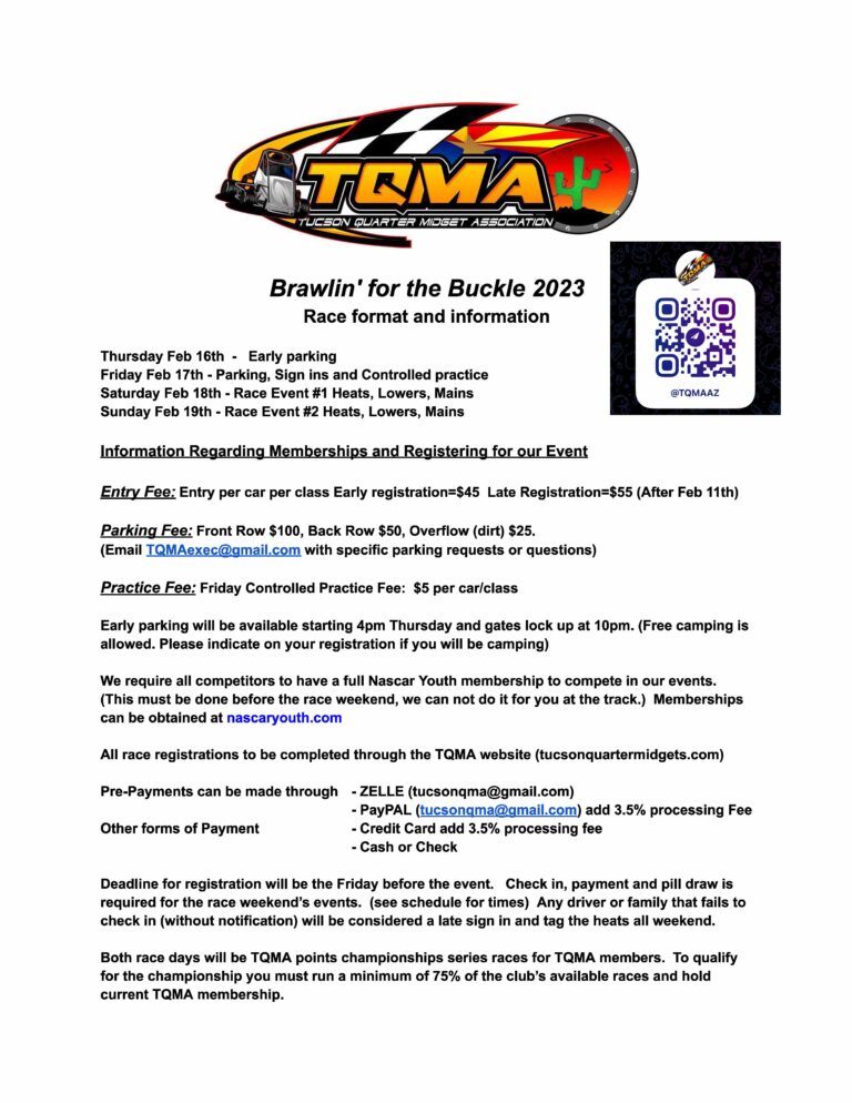 Inaugural Brawlin’ for the Buckle Race Format & Information