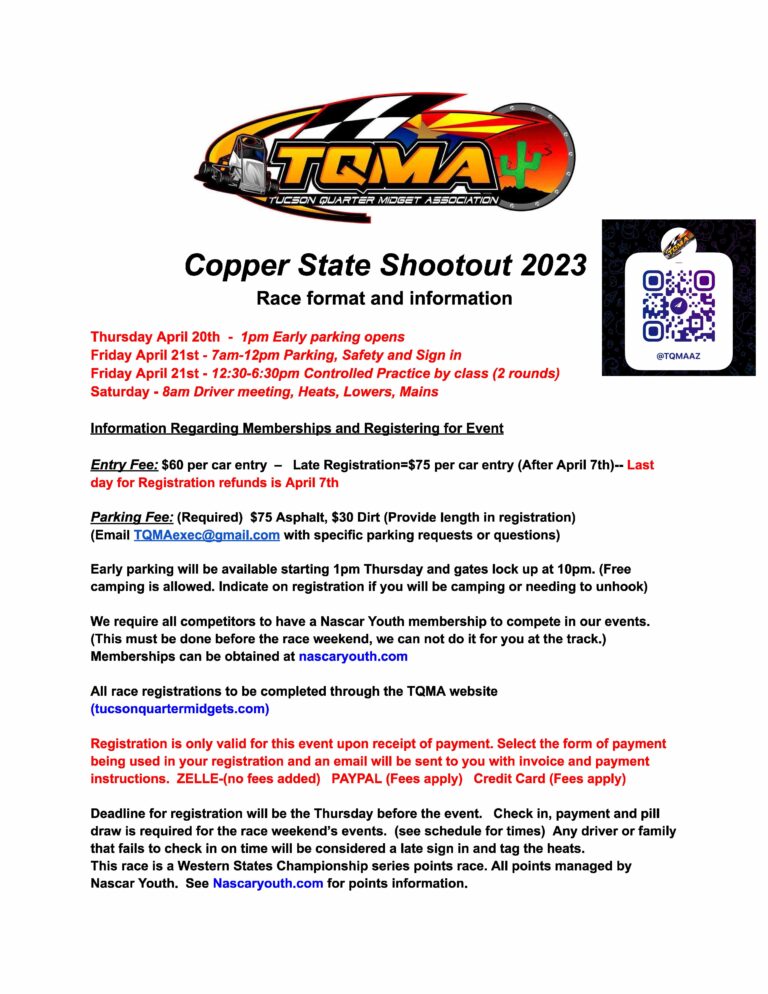 Western States Series: Copper State Shootout Race Format & Information